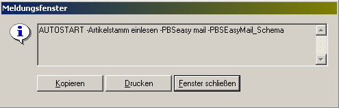 Beispiel einer Kommandozeile