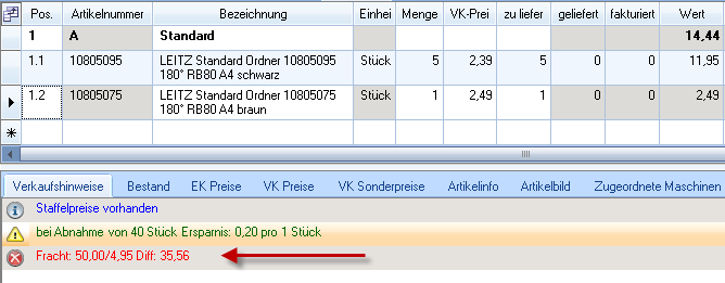 Auftragspositionen