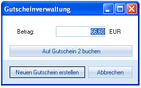 Gutscheinzahlung bei aktivierter Gutscheinverwaltung