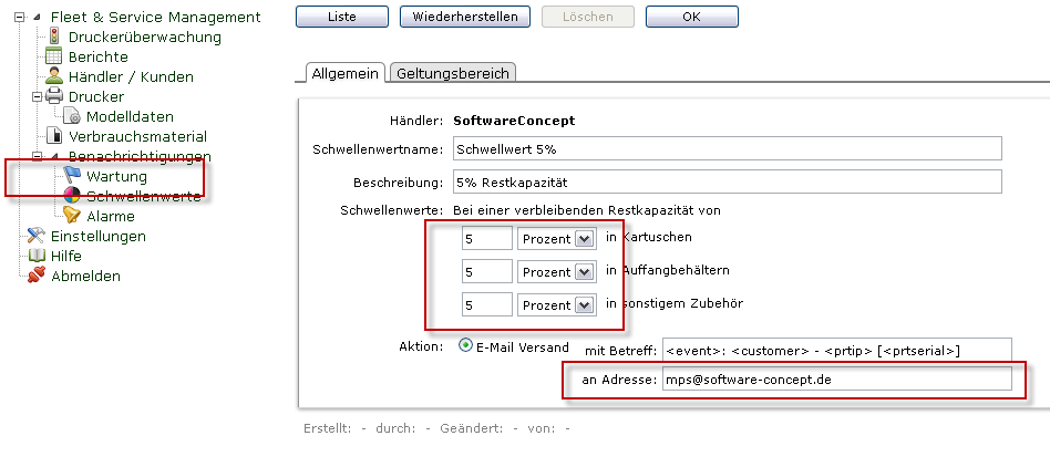 Schwellwertdefinition